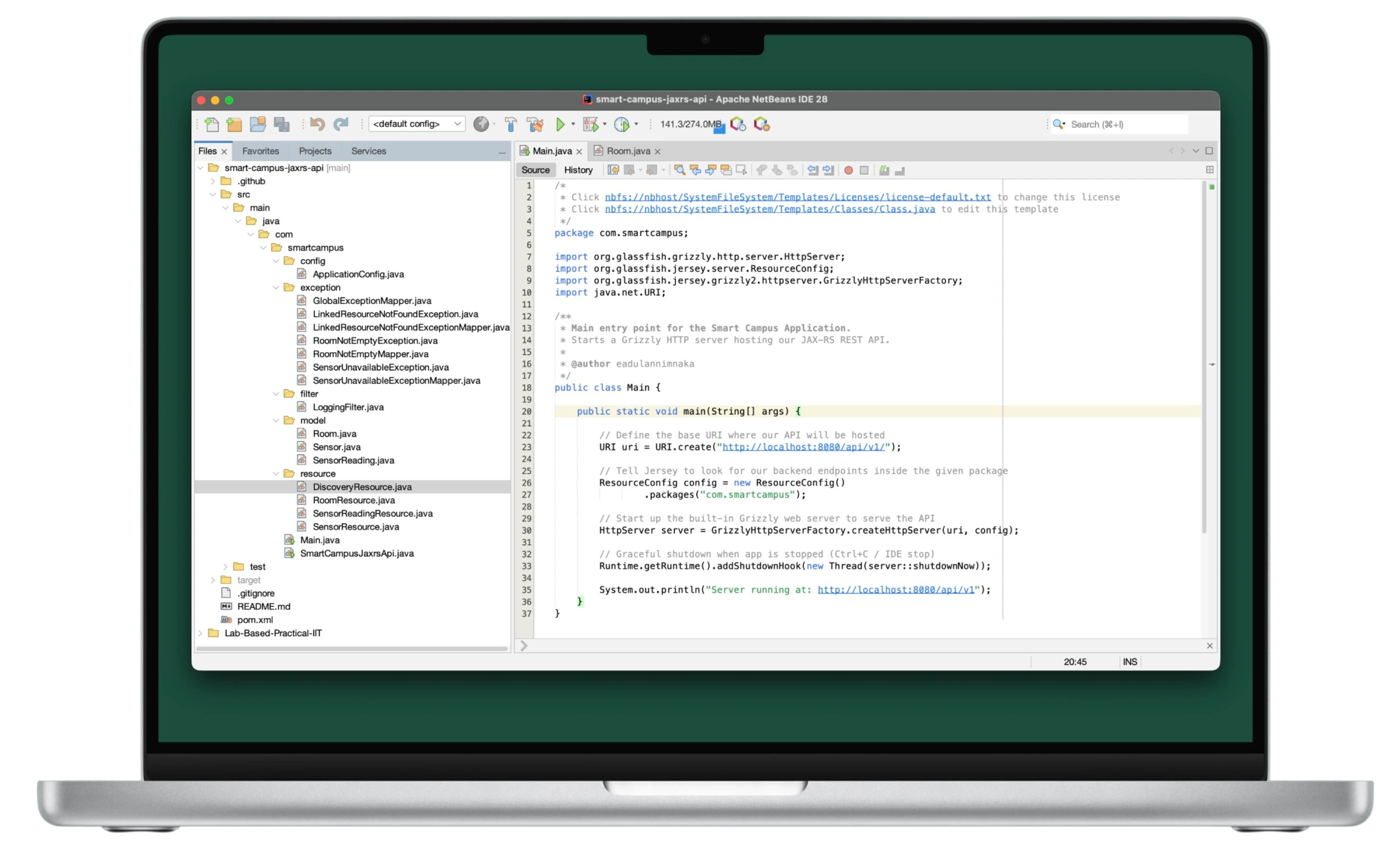 Smart Campus REST API project preview