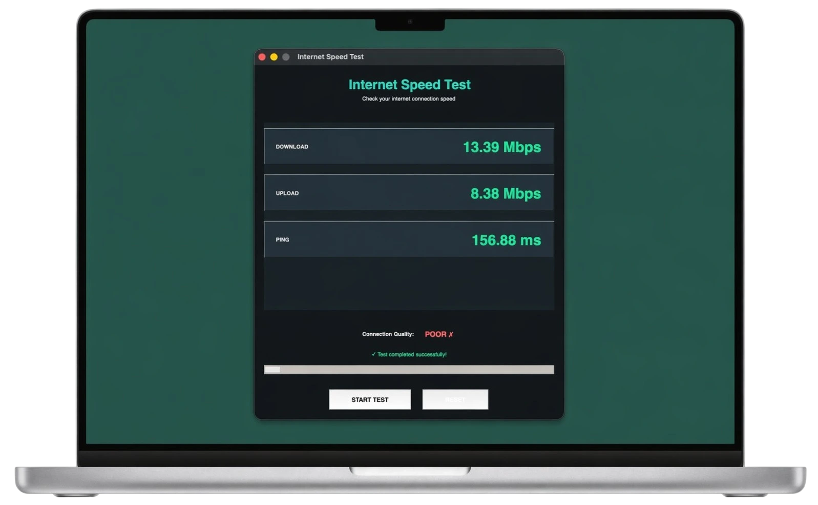 Internet Speed Checker Python app preview